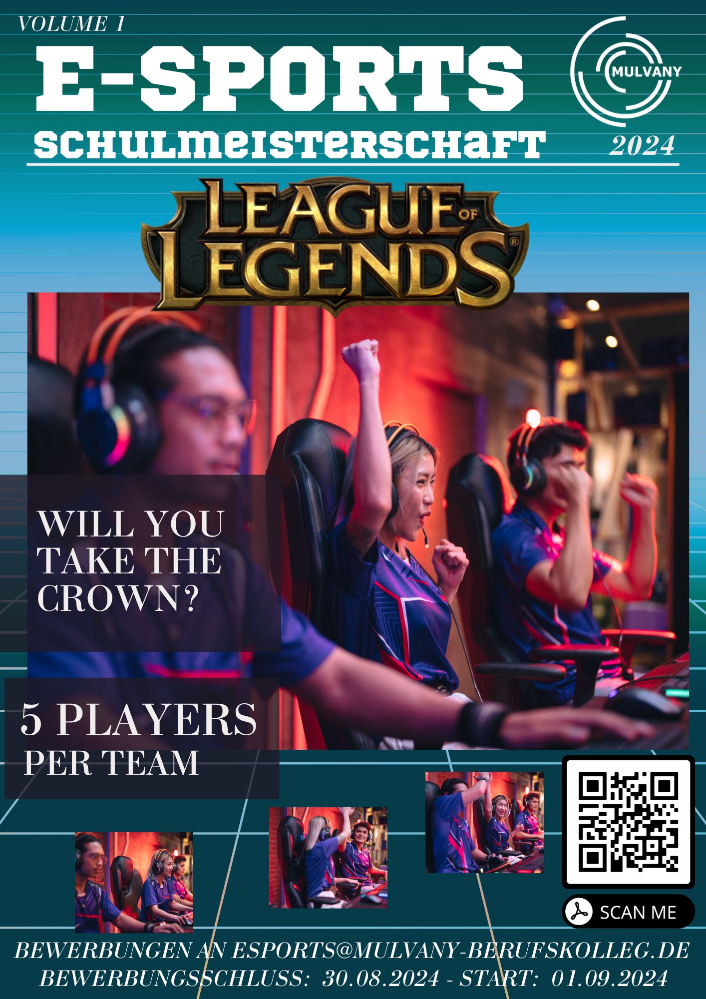 Purple Neon Modern E Sport Magazine Cover